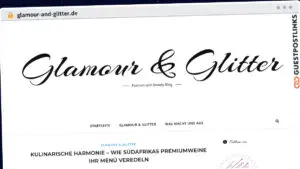 Publish Guest Post on glamour-and-glitter.de