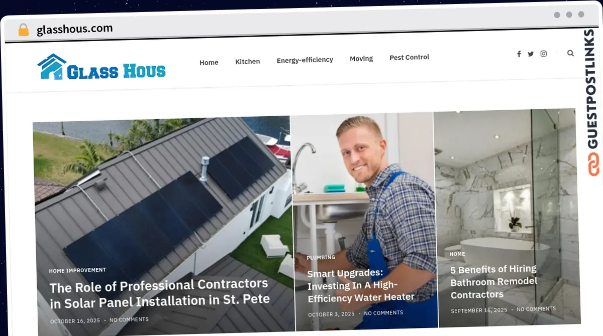 Publish Guest Post on glasshous.com