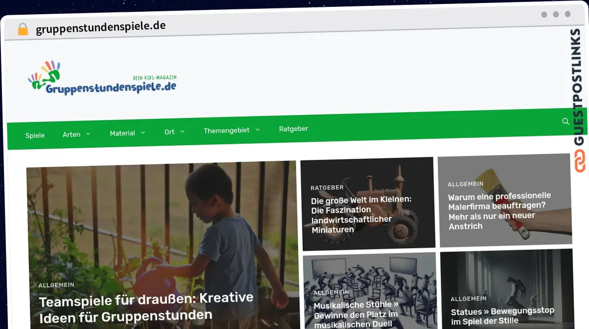 Publish Guest Post on gruppenstundenspiele.de