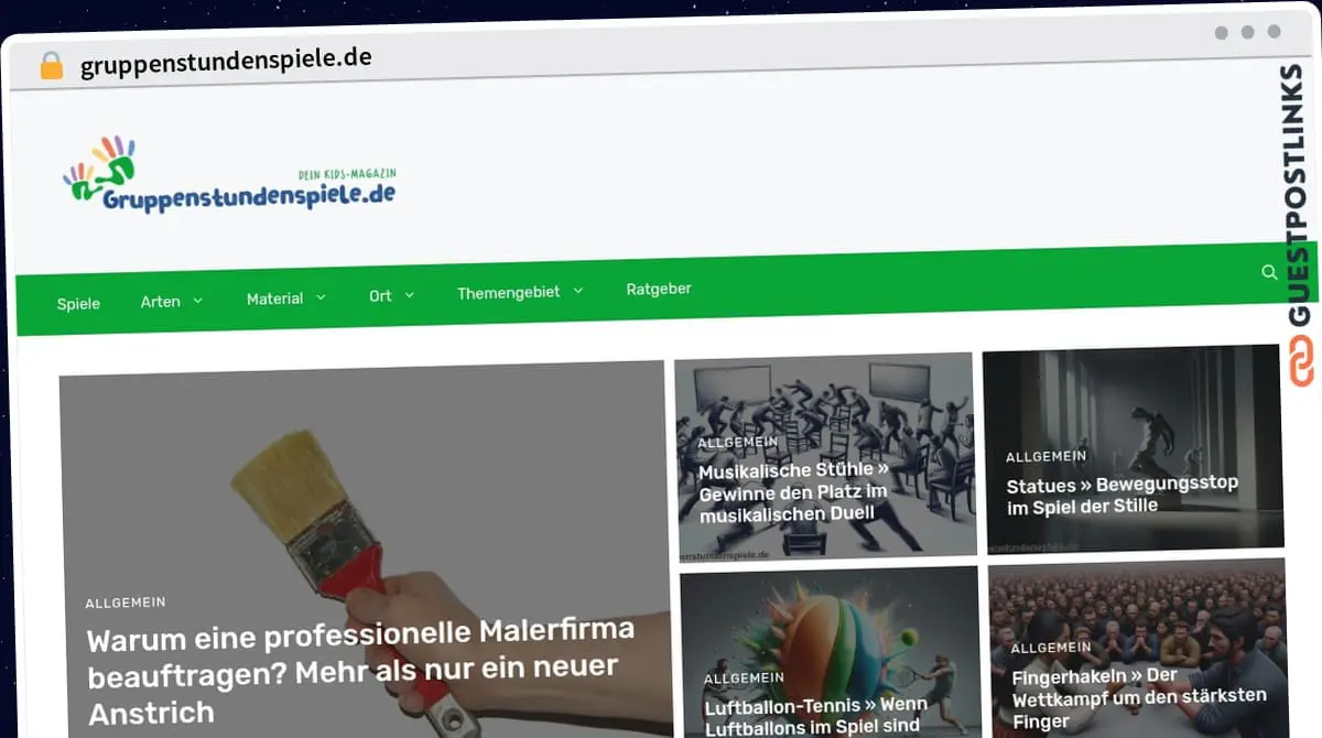 Publish Guest Post on gruppenstundenspiele.de