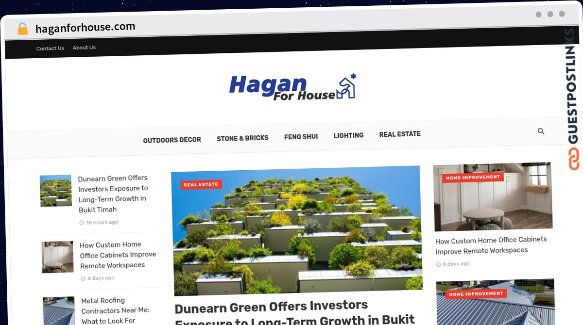 Publish Guest Post on haganforhouse.com