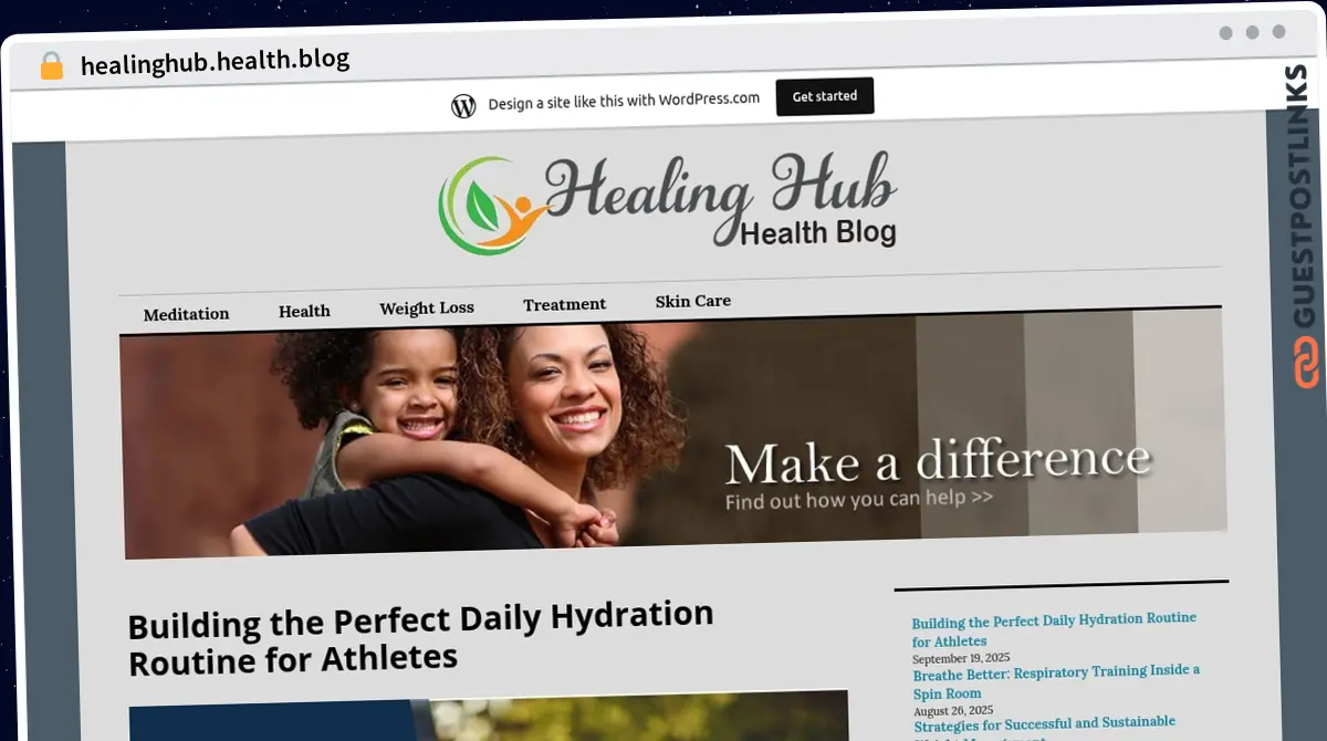 Publish Guest Post on healinghub.health.blog