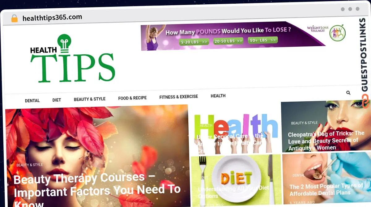 Publish Guest Post on healthtips365.com