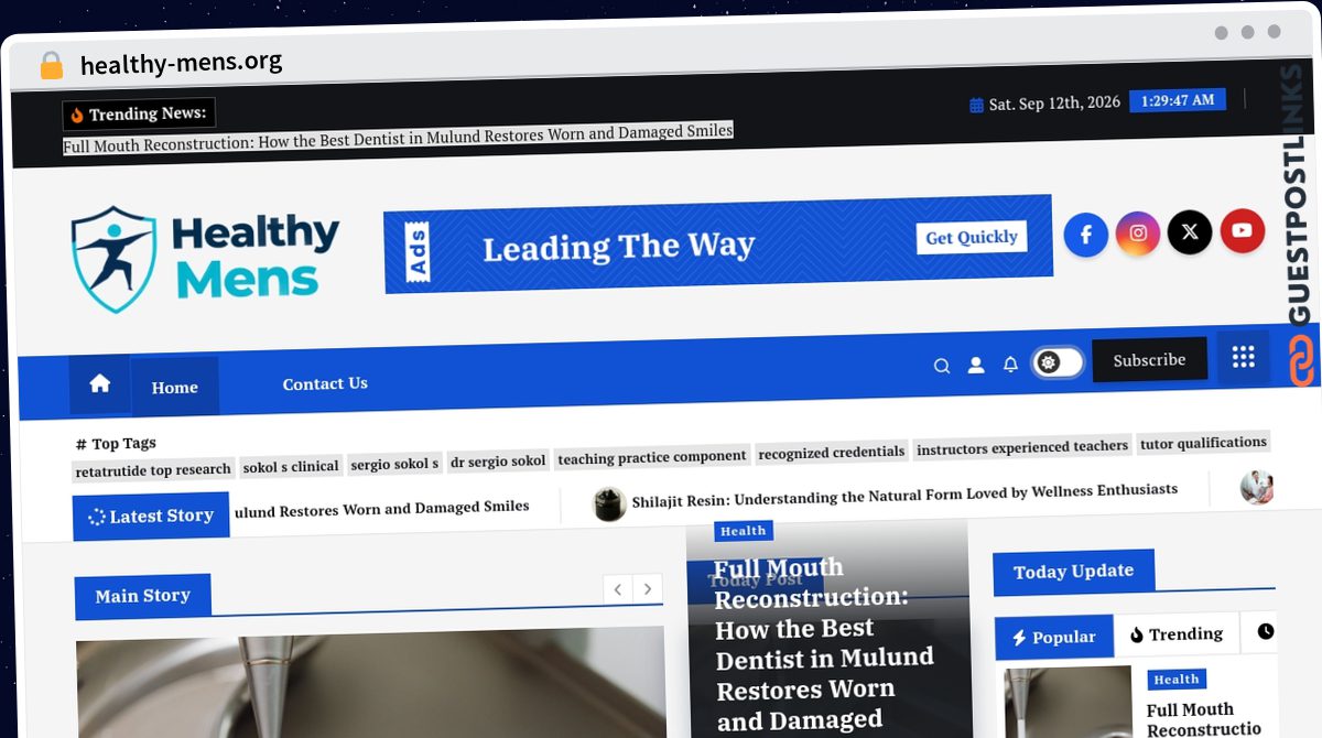 Publish Guest Post on healthy-mens.org