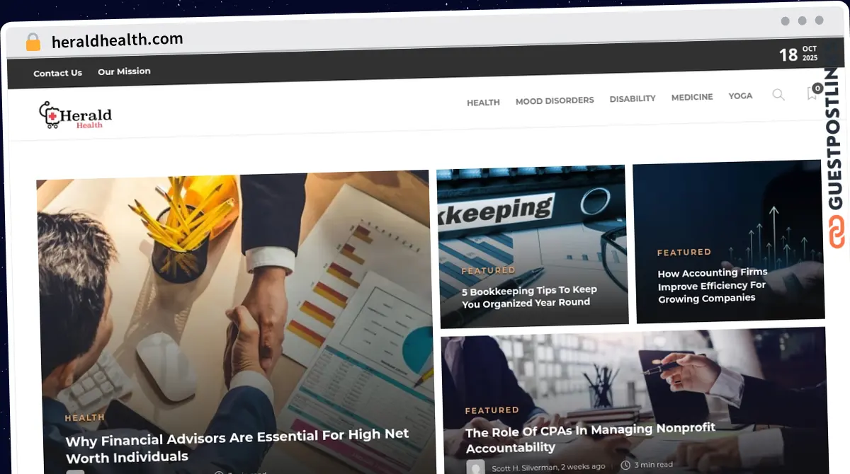 Publish Guest Post on heraldhealth.com