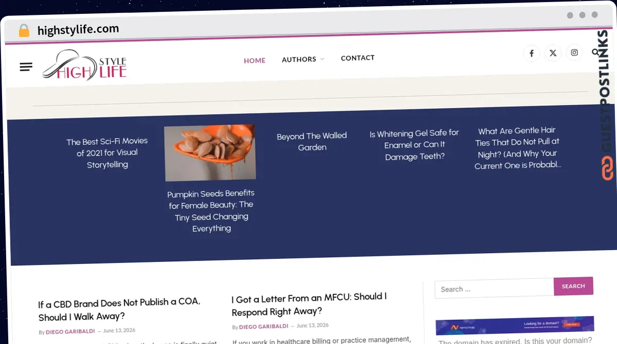 Publish Guest Post on highstylife.com