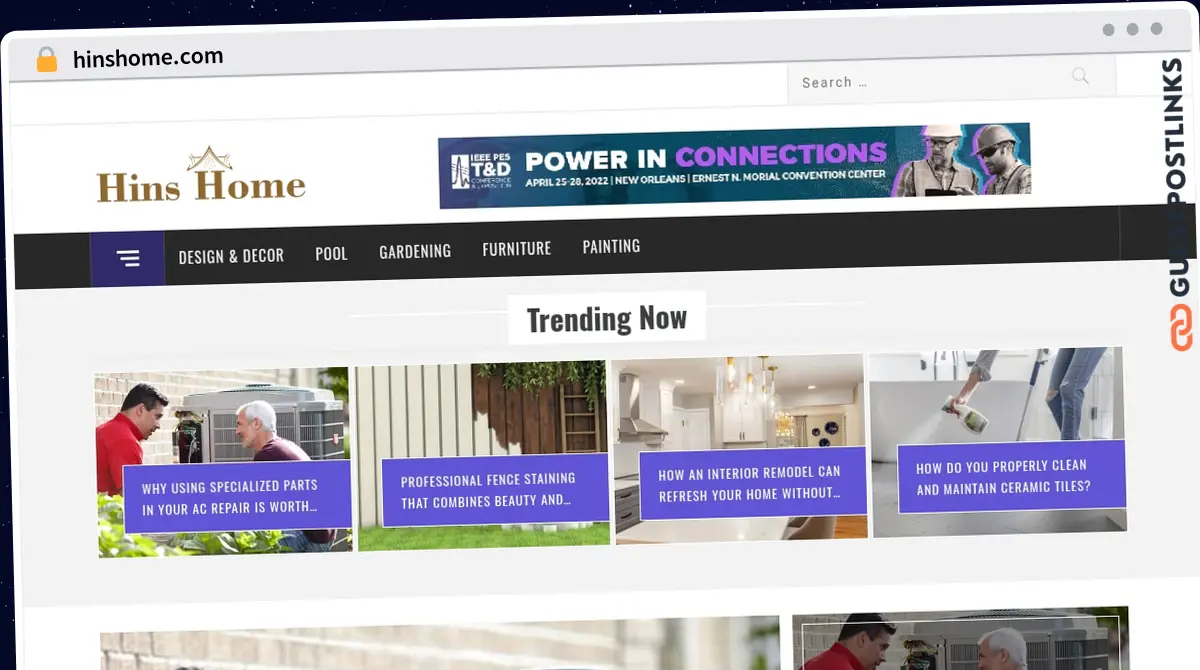 Publish Guest Post on hinshome.com