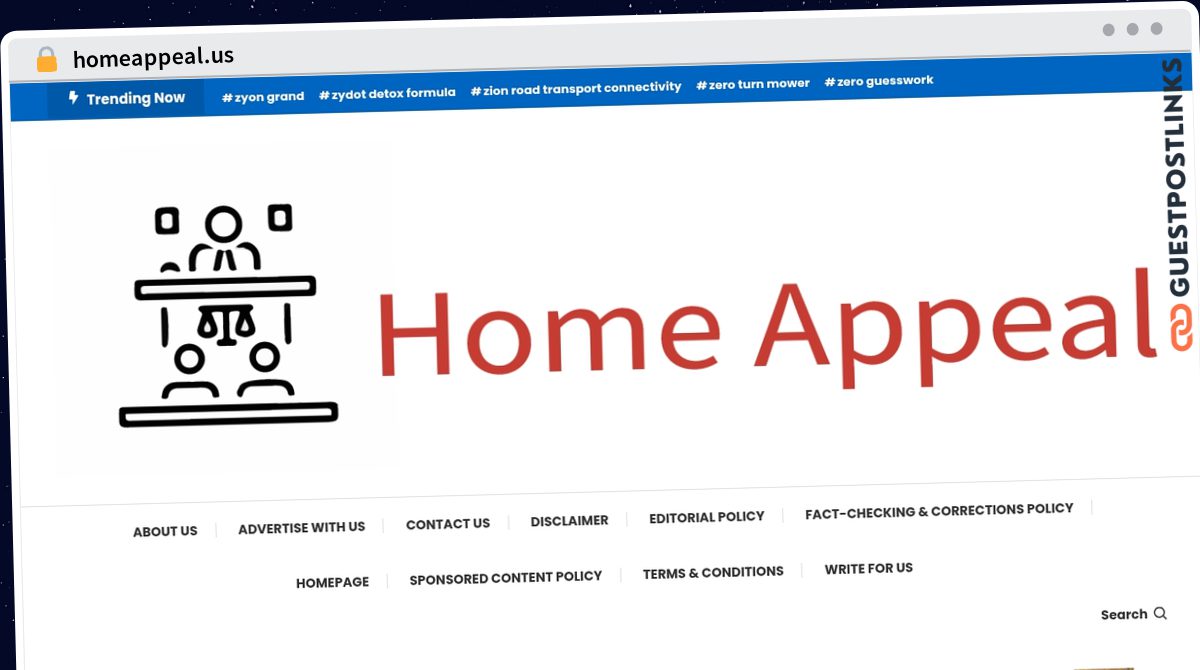 Publish Guest Post on homeappeal.us