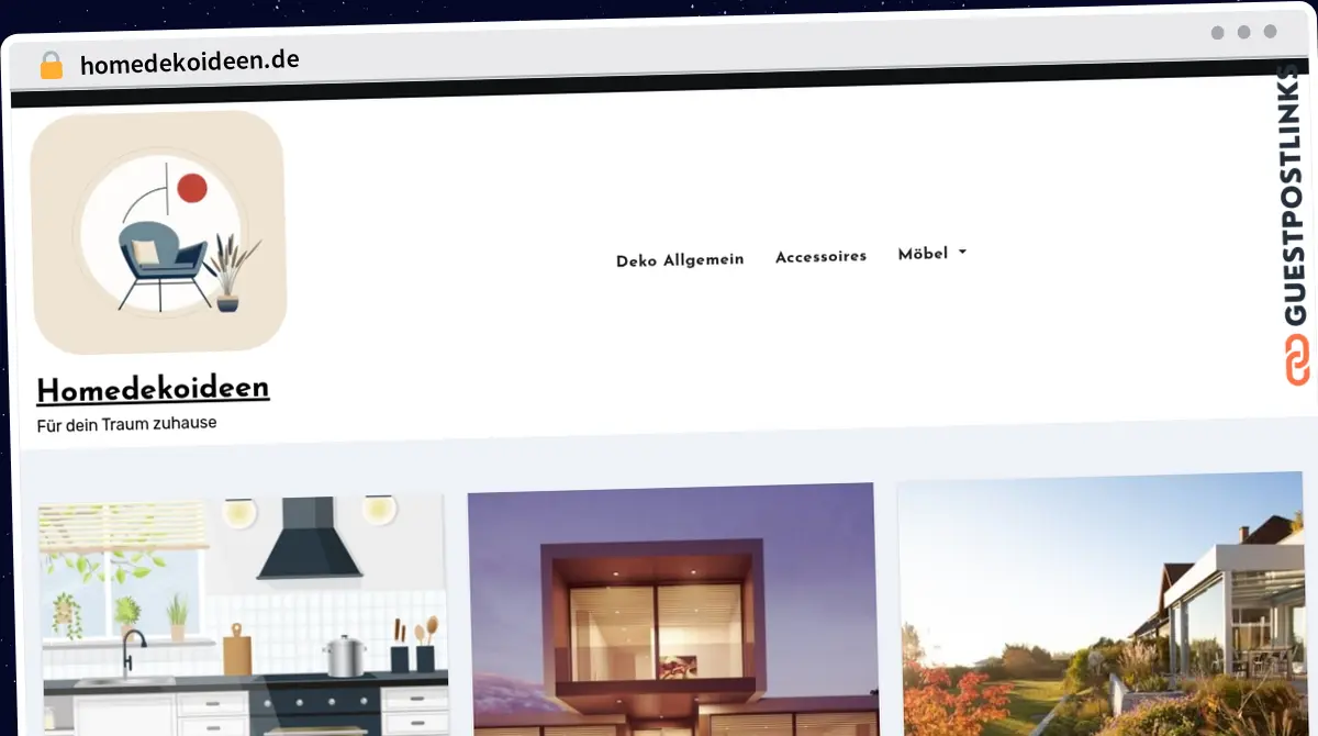 Publish Guest Post on homedekoideen.de