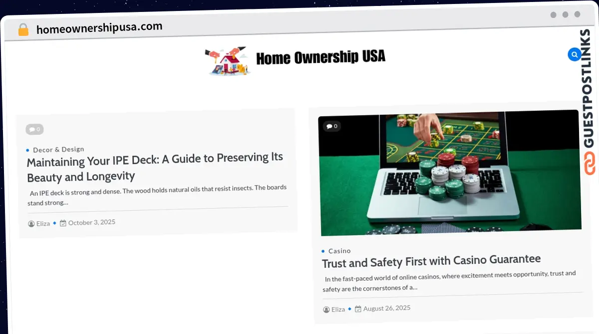 Publish Guest Post on homeownershipusa.com