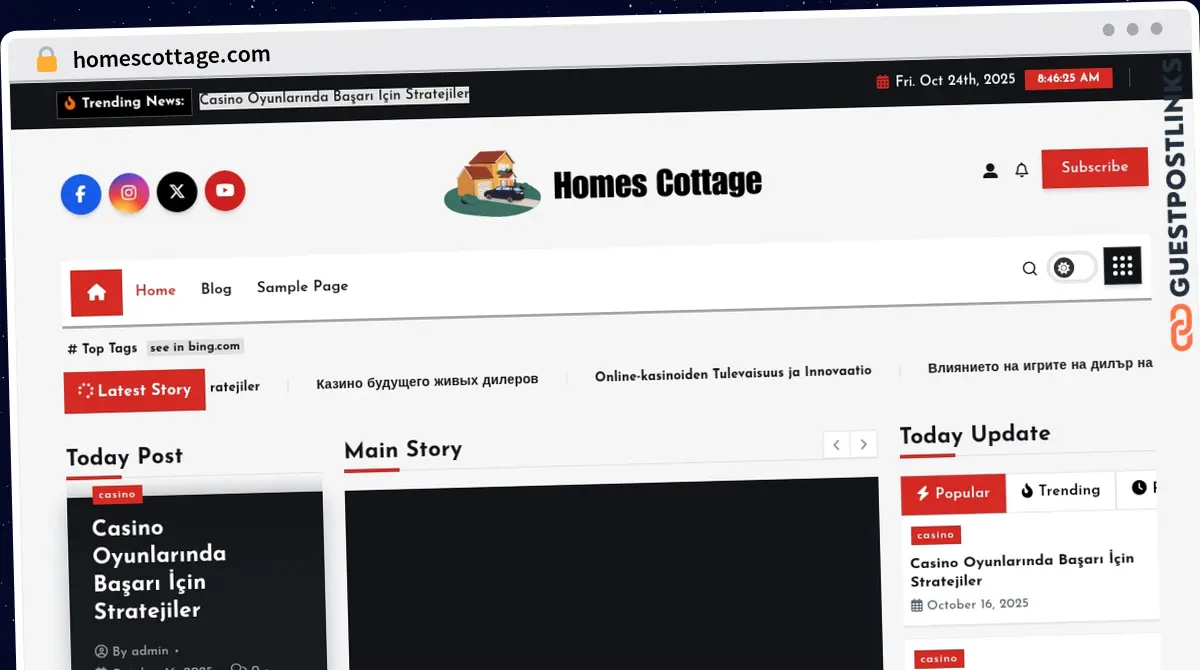Publish Guest Post on homescottage.com