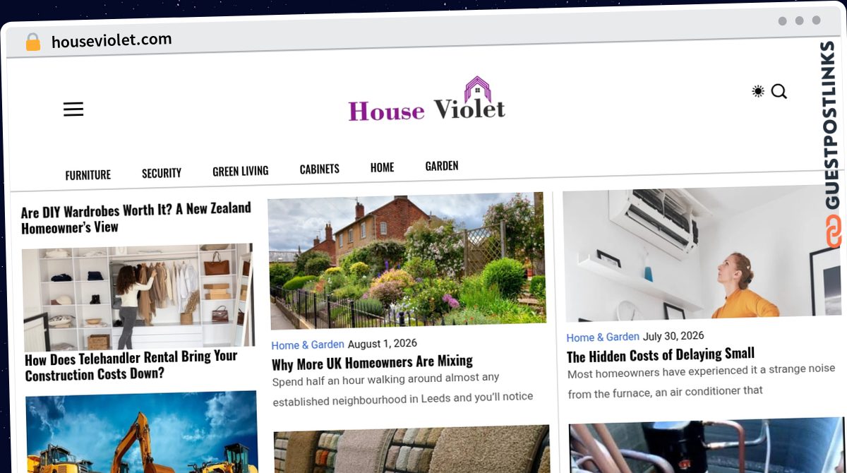 Publish Guest Post on houseviolet.com