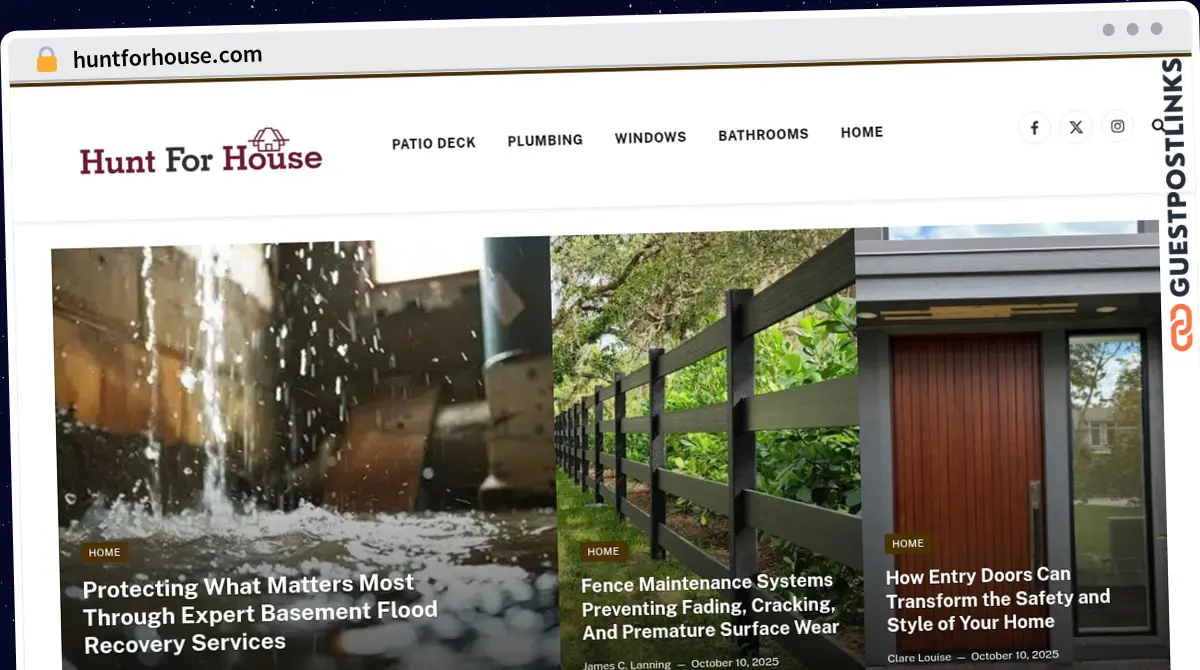 Publish Guest Post on huntforhouse.com