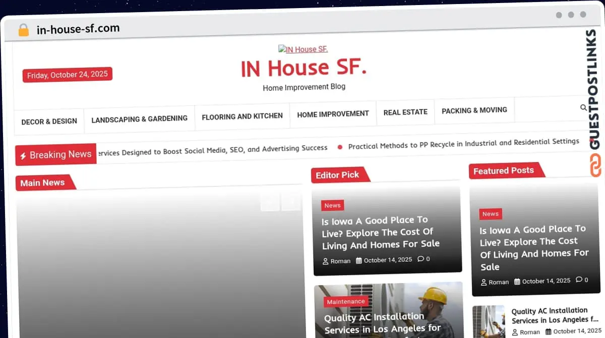 Publish Guest Post on in-house-sf.com