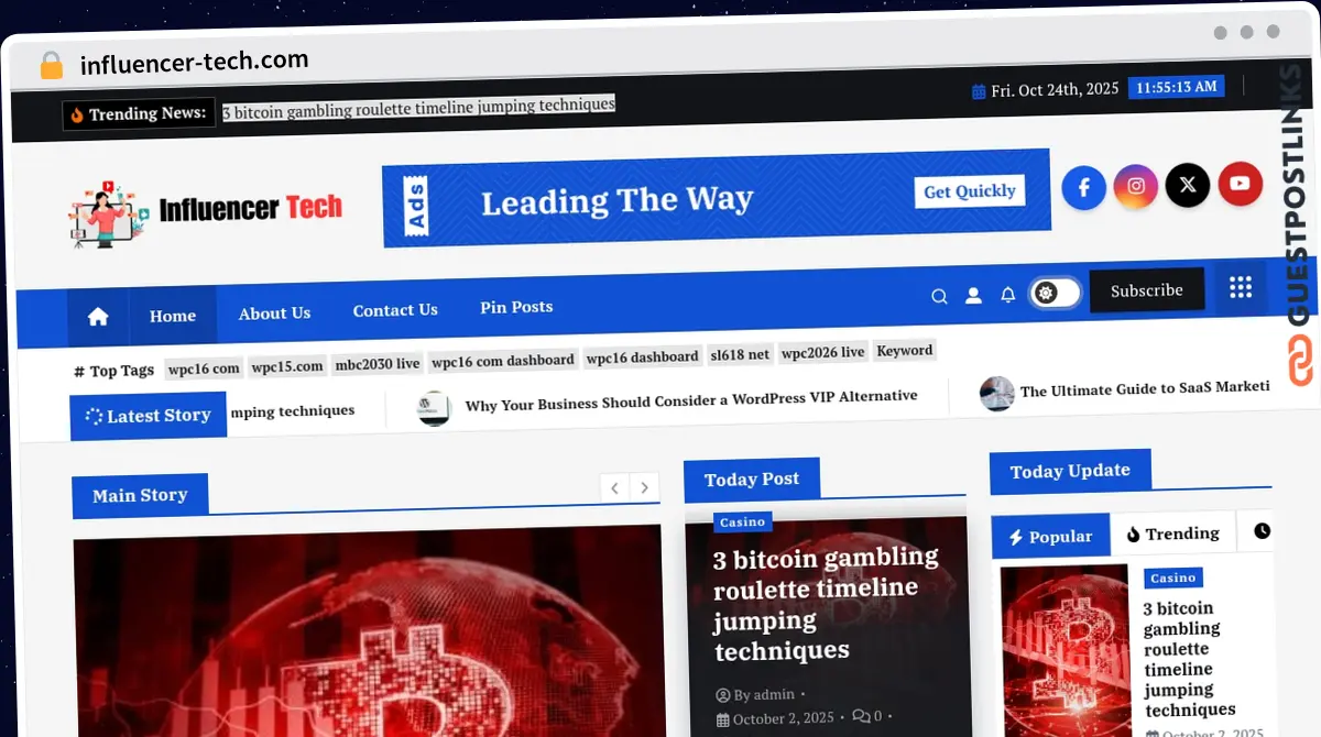 Publish Guest Post on influencer-tech.com