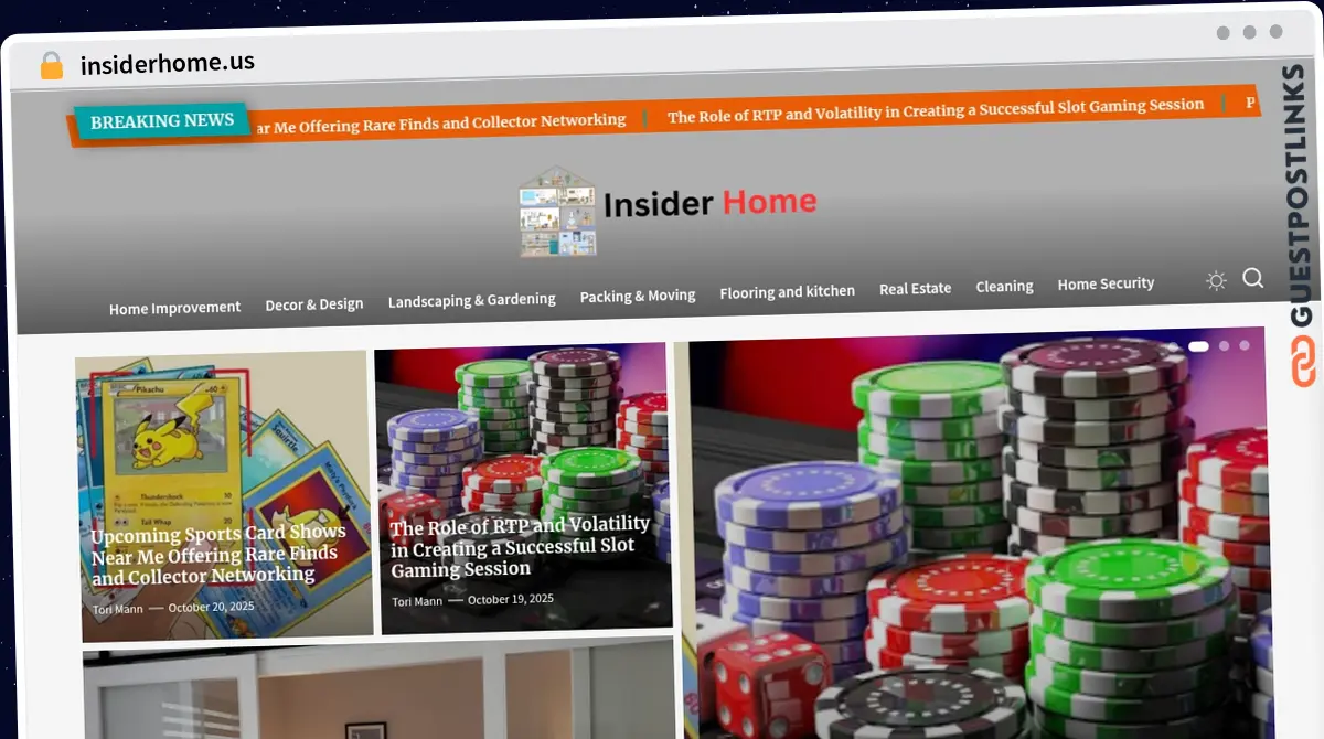 Publish Guest Post on insiderhome.us