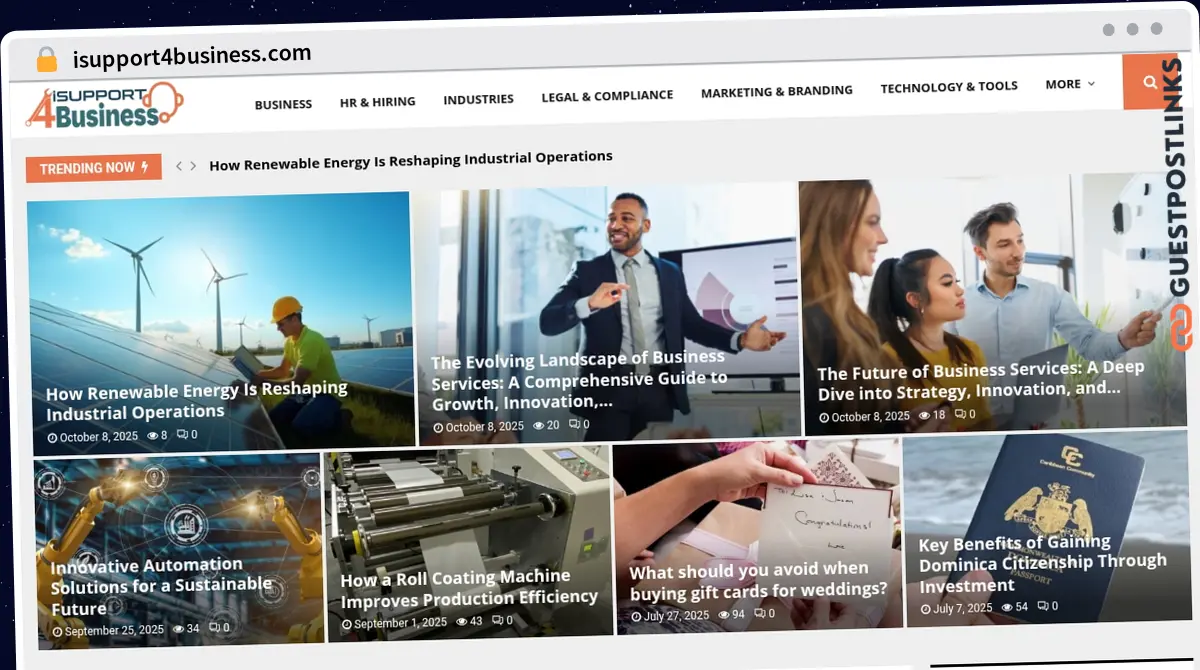 Publish Guest Post on isupport4business.com