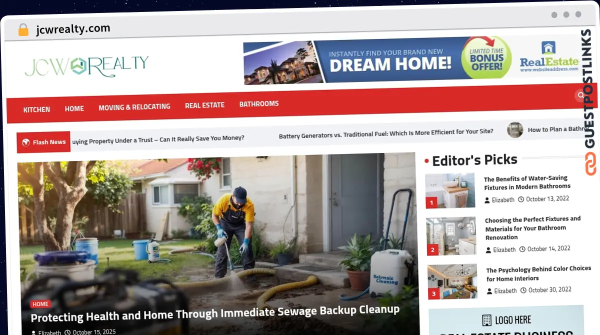 Publish Guest Post on jcwrealty.com