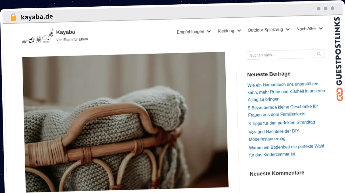 Publish Guest Post on kayaba.de