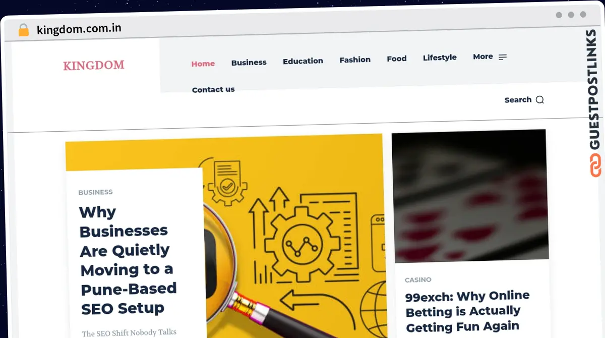 Publish Guest Post on kingdom.com.in