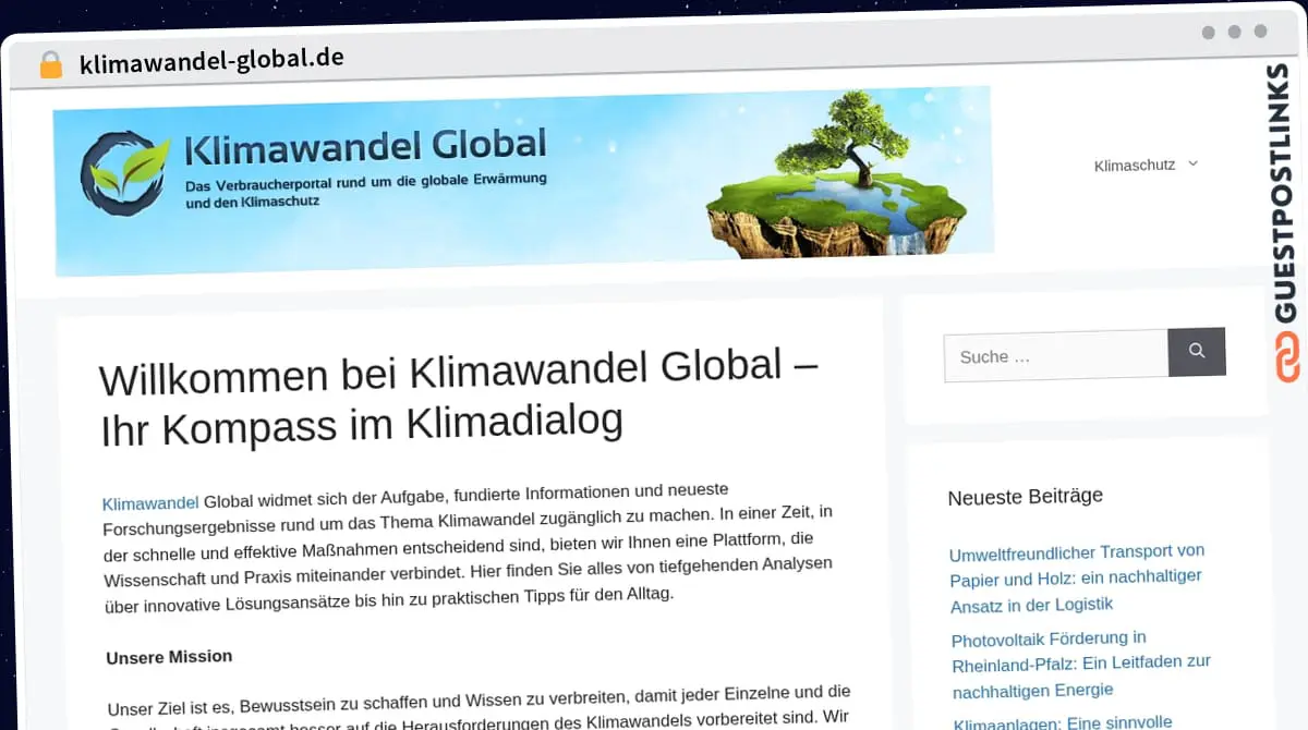 Publish Guest Post on klimawandel-global.de
