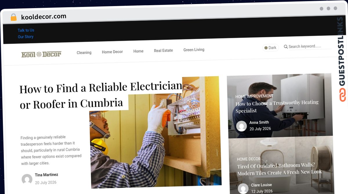 Publish Guest Post on kooldecor.com
