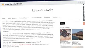 Publish Guest Post on lanzarote-erkunden.de