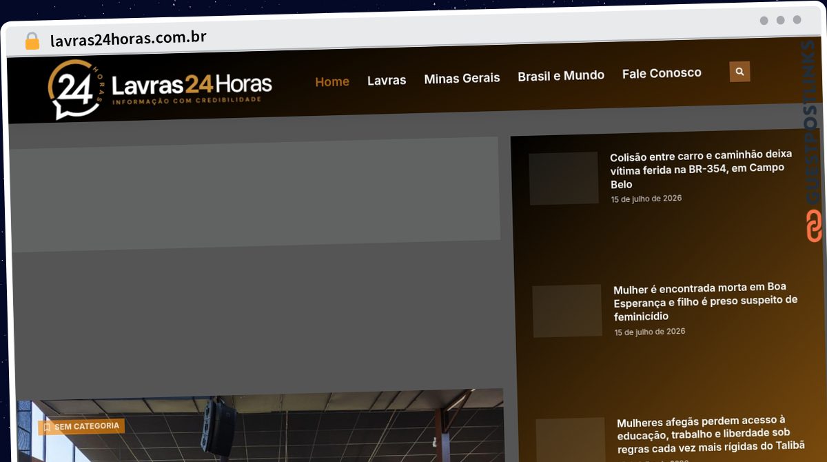 Publish Guest Post on lavras24horas.com.br