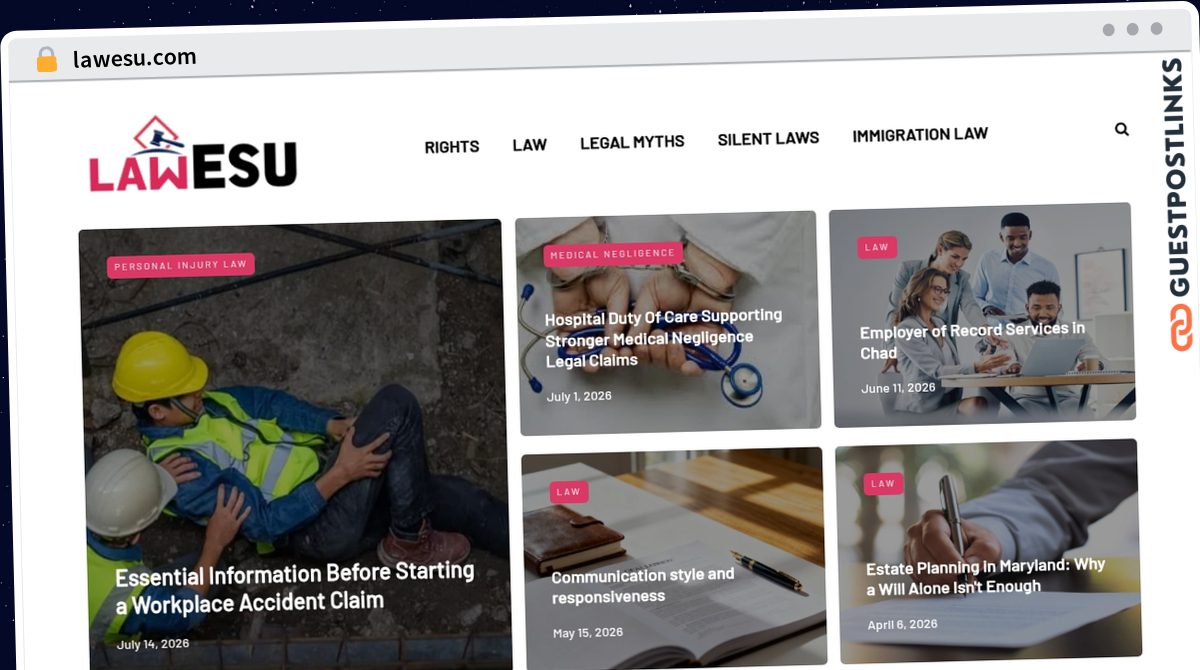 Publish Guest Post on lawesu.com