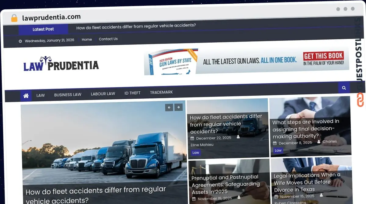 Publish Guest Post on lawprudentia.com