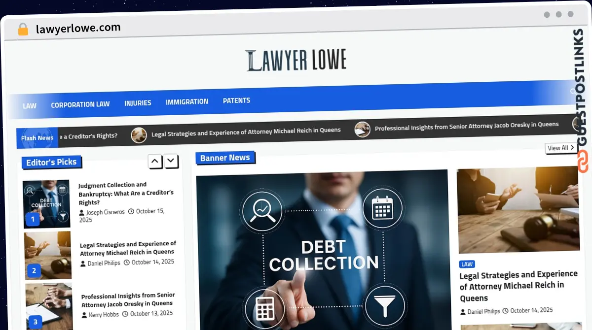 Publish Guest Post on lawyerlowe.com