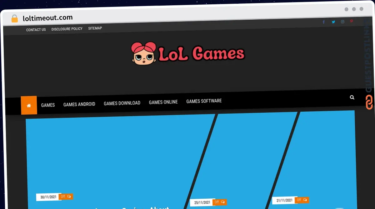 Publish Guest Post on loltimeout.com