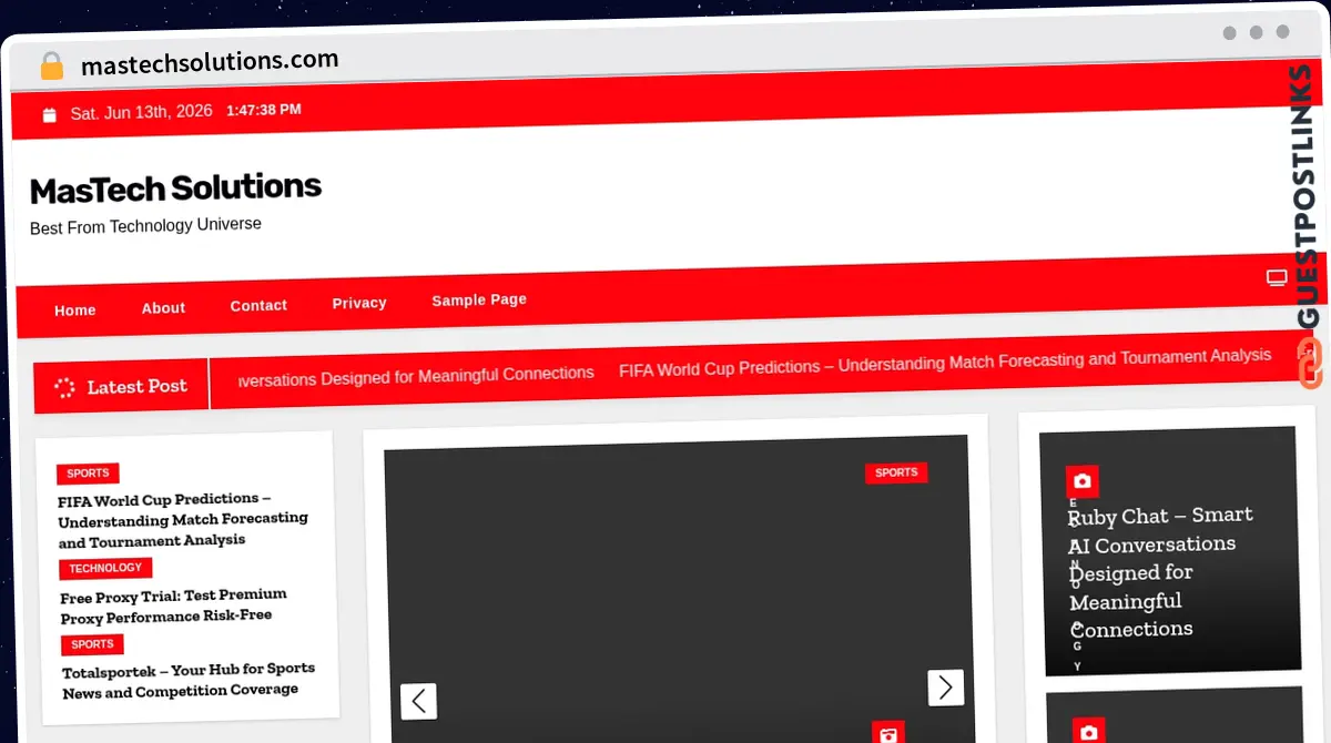 Publish Guest Post on mastechsolutions.com