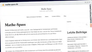 Publish Guest Post on mathe-spass.de