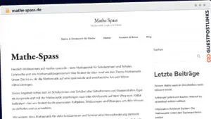 Publish Guest Post on mathe-spass.de