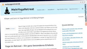 Publish Guest Post on meinyogaretreat.de