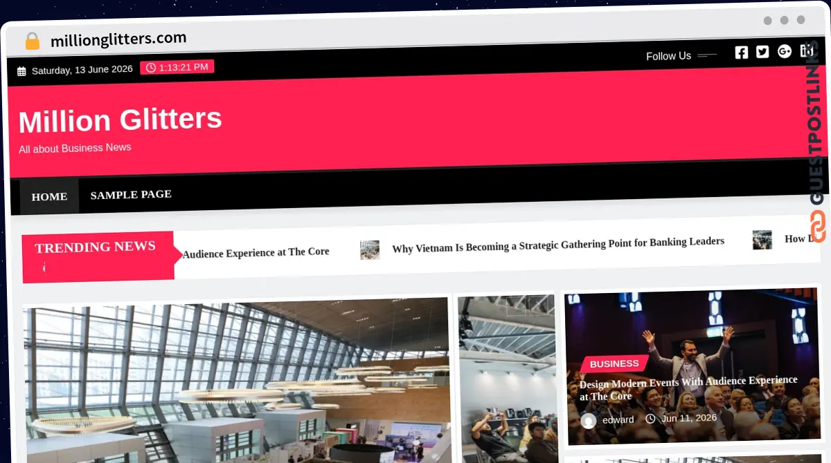 Publish Guest Post on millionglitters.com
