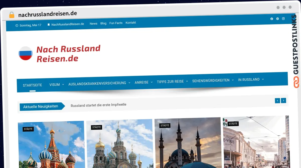 Publish Guest Post on nachrusslandreisen.de