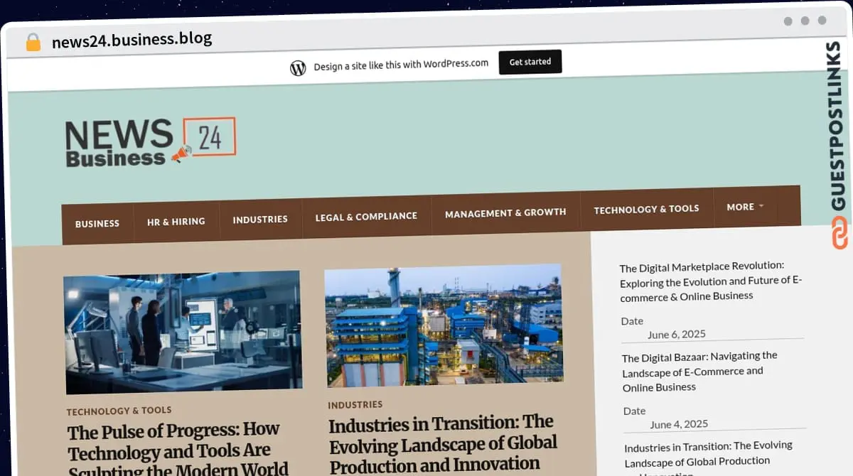 Publish Guest Post on news24.business.blog