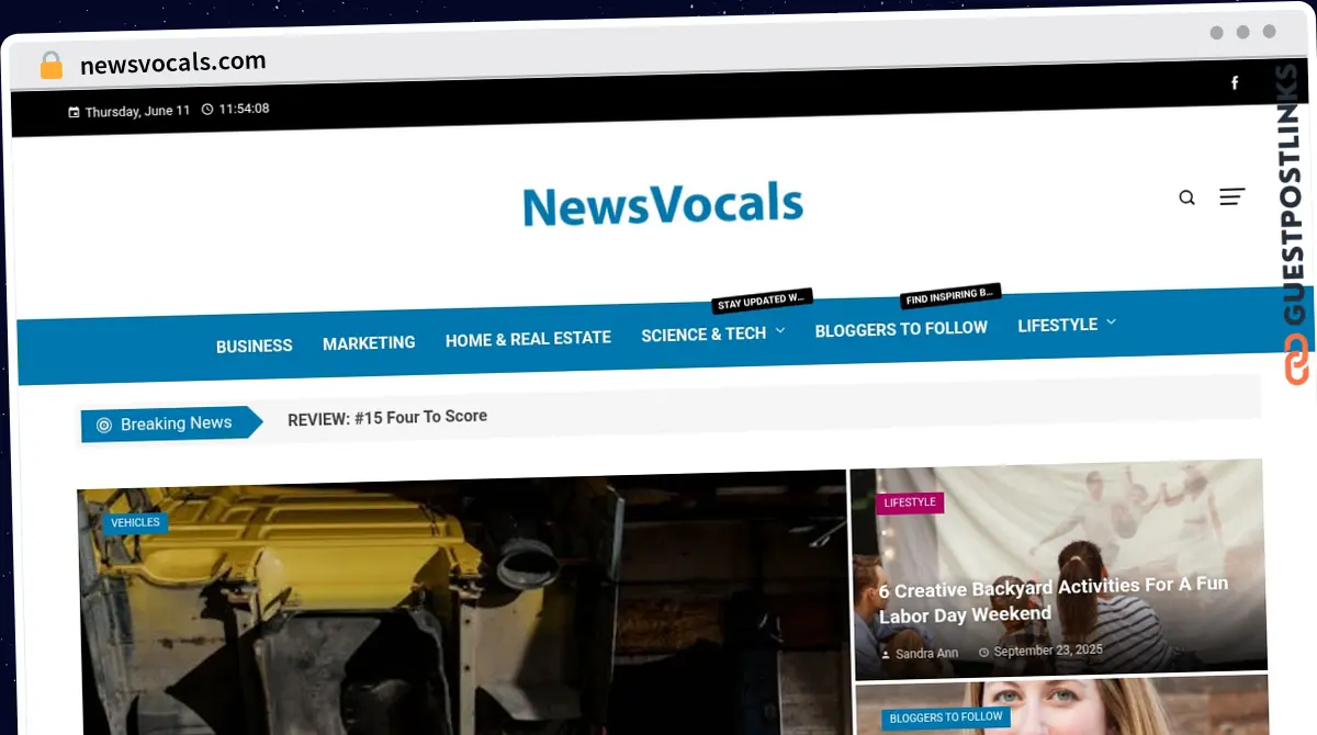 Publish Guest Post on newsvocals.com