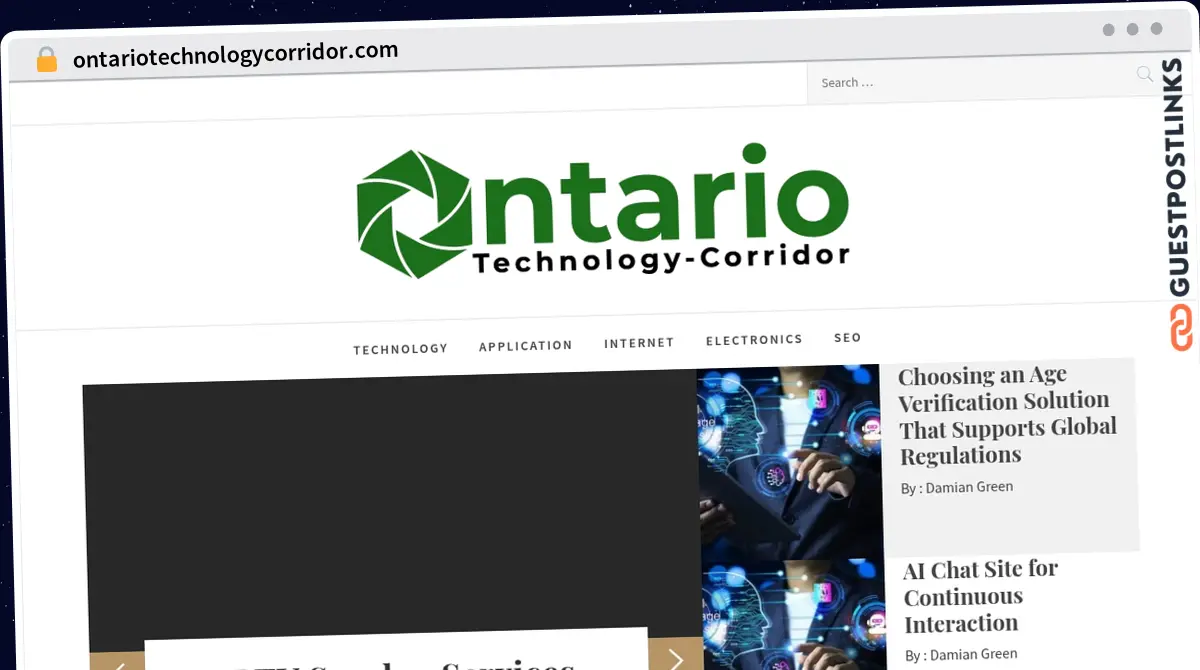 Publish Guest Post on ontariotechnologycorridor.com