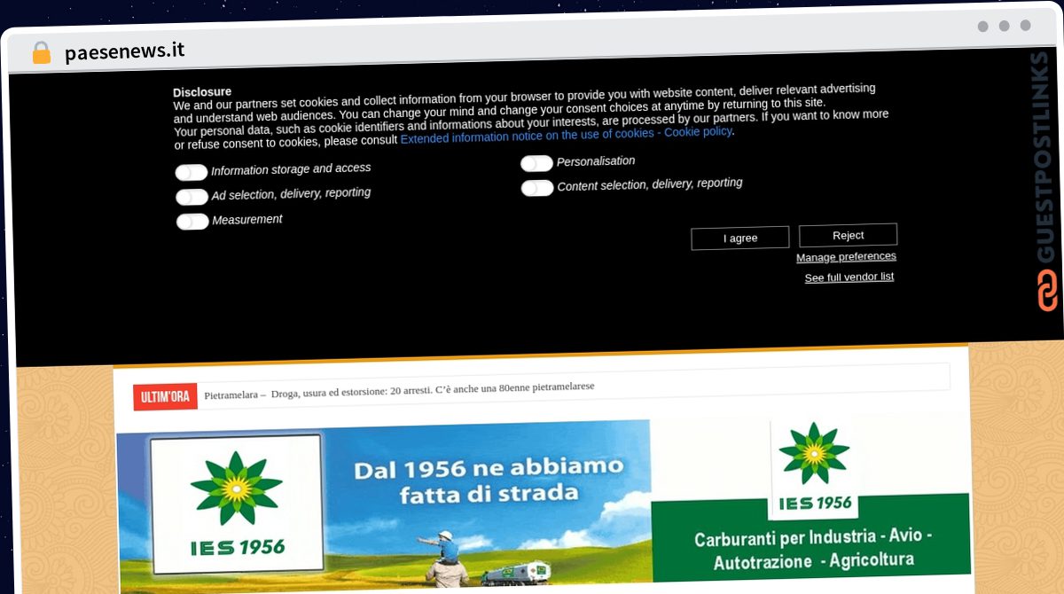 Publish Guest Post on paesenews.it
