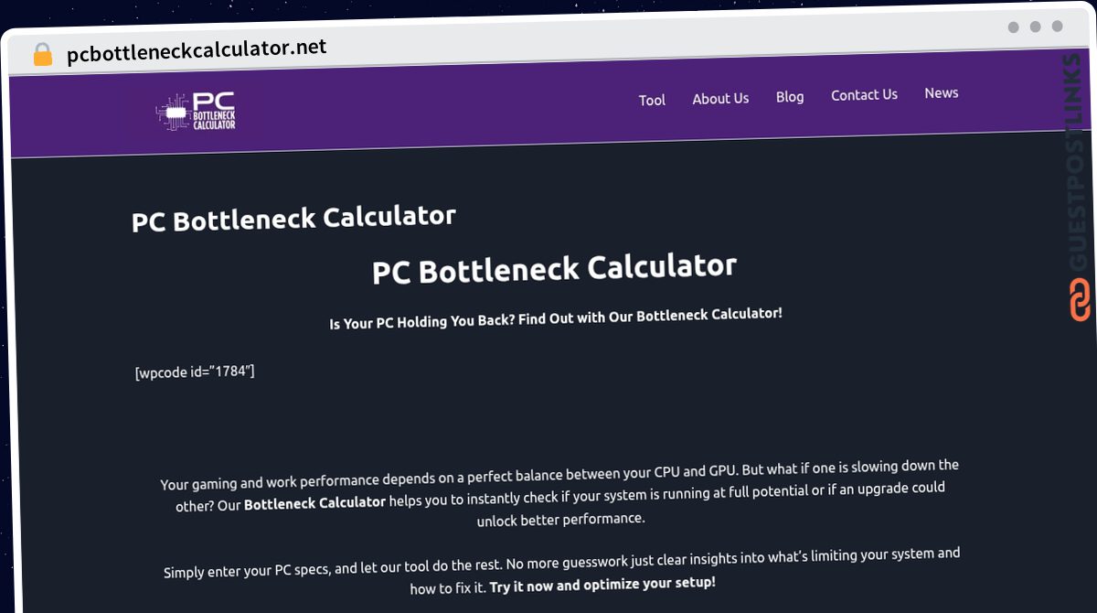 Publish Guest Post on pcbottleneckcalculator.net
