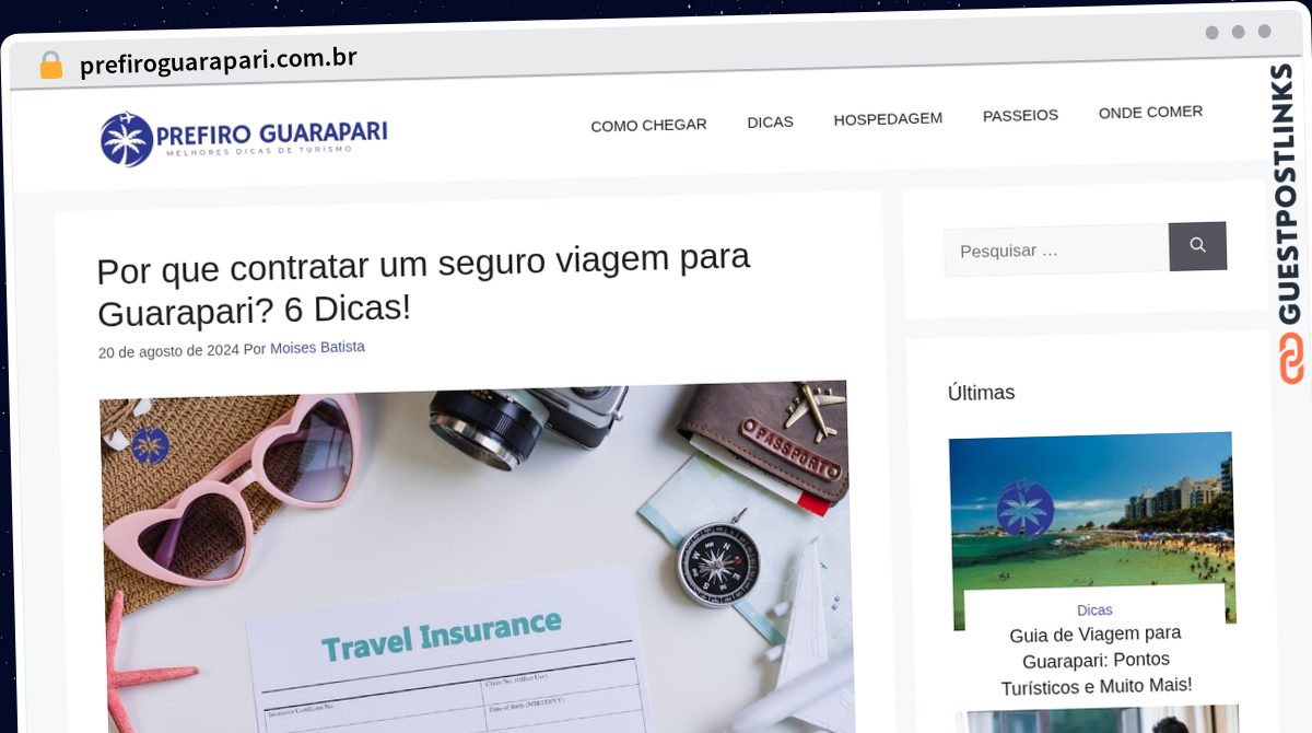 Publish Guest Post on prefiroguarapari.com.br