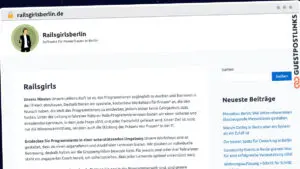 Publish Guest Post on railsgirlsberlin.de