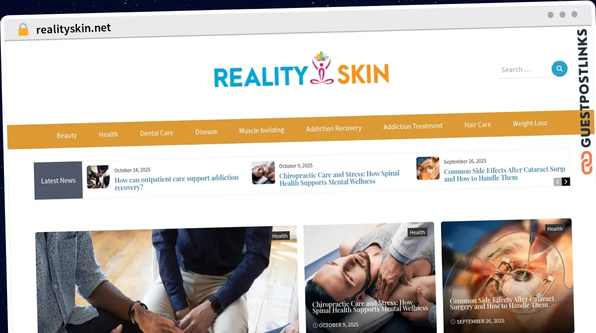 Publish Guest Post on realityskin.net