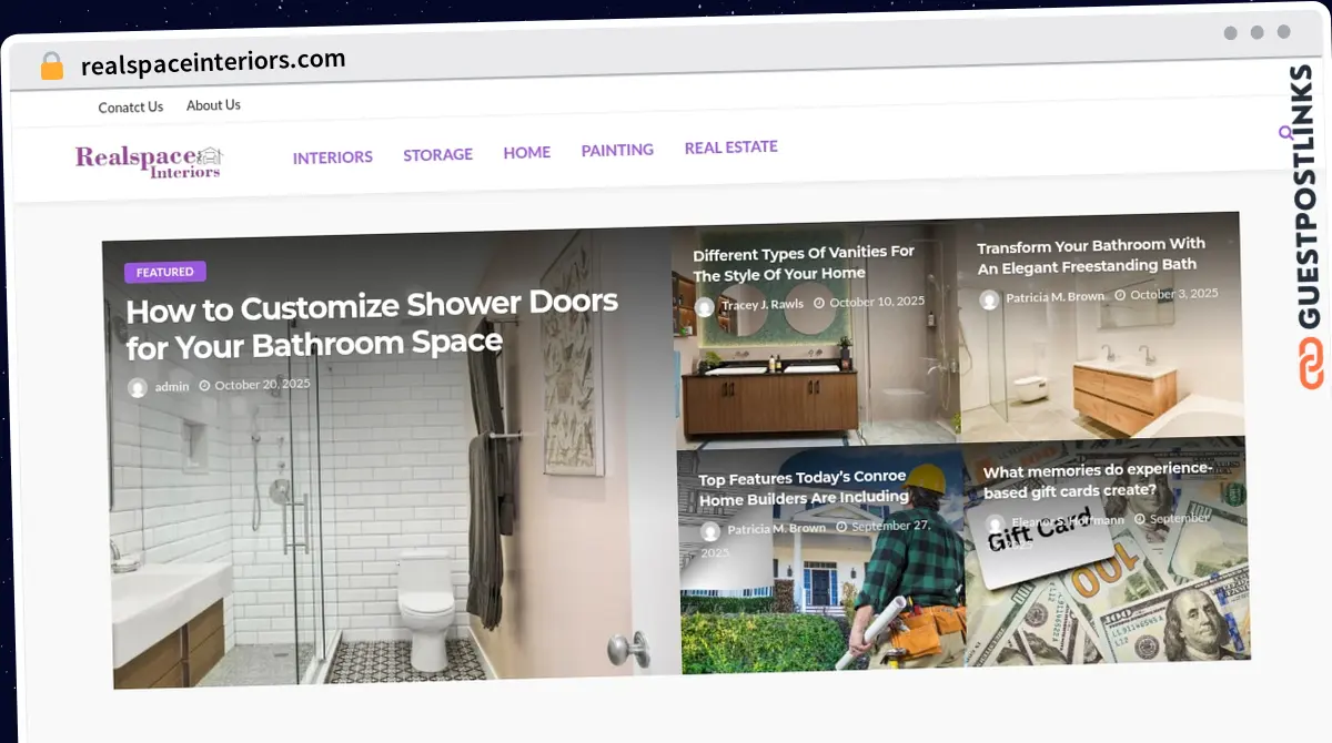 Publish Guest Post on realspaceinteriors.com