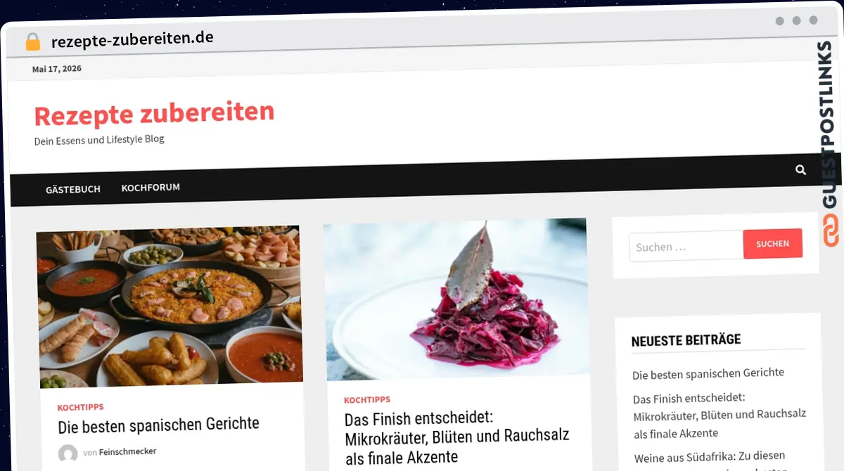 Publish Guest Post on rezepte-zubereiten.de