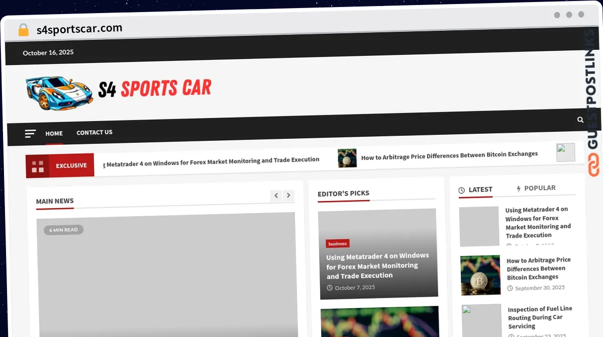 Publish Guest Post on s4sportscar.com