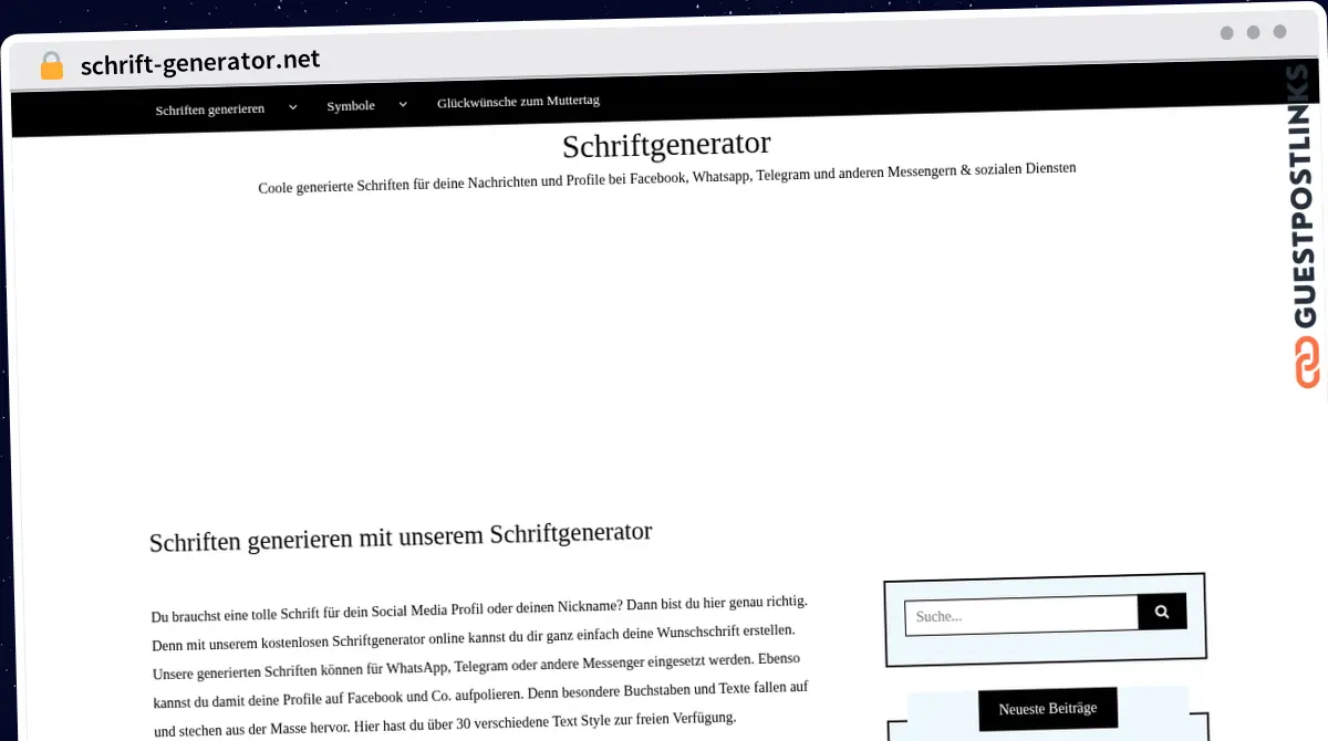 Publish Guest Post on schrift-generator.net